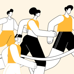 Illustrazione raffigurante la corsa